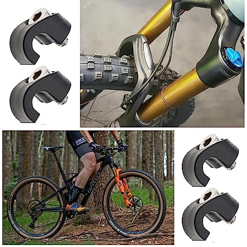 Auto-plaza 20X Bicycle Mountain Bike Fork Brake Cable Housing Clamps Bike Fork Brake Hose Guides Front Fork Cable C-Shaped Fixed Buckles 5mm Inner Diameter