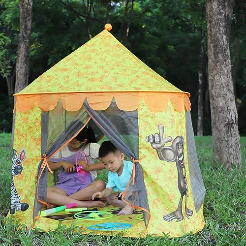 STLOVe Kids Play Tent, Customized Kids Ball Pit, Pop Up Castle, Kids Teepee Tent Transportable Kids Fort Playhouse, Breathable Kid Toys Tent,Foldable Toddlers Tents Outdoor Indoor (Not Included Balls)