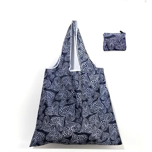 10 Pack Large Cute Animal Pattern Reusable Grocery Shopping Bags Foldable Shopping Bags Grocery Tote with Attached Pouch,Machine Washable Eco-Friendly 46 (width) *40+26cm (Group 2)