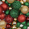 100ct Christmas Balls Tree Ornaments, Shatterproof Christmas Decorations Set with Reusable Hand-held Gift Package for Holiday Xmas Tree Decor (Gold, Red, Green)