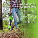 Greenworks 48V (2 x 24V) Cordless Axial Blower (515 CFM / 125 MPH), (2) 2.0Ah Batteries and Dual Port Charger with 24V Pole Saw