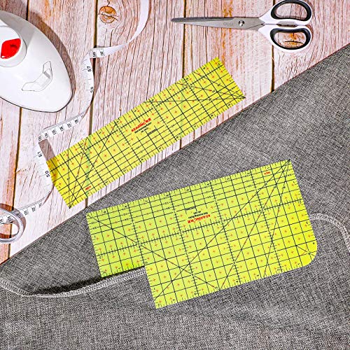 Weewooday 2 Pcs 2024 New Inches Hot Hem Ruler for Sewing Hot Ironing Ruler Hot Hemmer Ruler Pressing Tool Heat Resistant Ruler DIY Tool Measuring Quilting Handmade for Electric Home Clothing Making