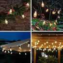 ZONGXFF Solar String Lights Solar Lights Outdoor Solar Party Lights Outdoor Waterproof-7.6M/25ft ST38 Shatterproof Tungsten Bulb20(+2), forWedding, Christmas、Balcony Party、Camping