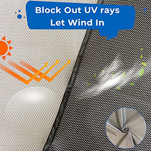 MERTTURM Car Side Window Shades, Car Sun Shades Magnetic Curtain, 2 Pack Car Window Blinds for Blocks UV Rays, Universal Easy Fit Front Seat