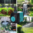 MRMAI Water Pump Submersible Fountain (600L/H, 10W) with 2 Nozzles 3.93ft High Lift submersible Pump Multifunctional for Aquarium Fish Tank Pond Hydroponics Pool Garden (10W)