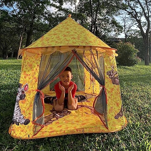 STLOVe Kids Play Tent, Customized Kids Ball Pit, Pop Up Castle, Kids Teepee Tent Transportable Kids Fort Playhouse, Breathable Kid Toys Tent,Foldable Toddlers Tents Outdoor Indoor (Not Included Balls)