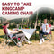 KingCamp 2 Pack Camping Chair for Adults with Arm Rest and Cup Holder Portable Camping Chair Support 300LBS Heavy Duty Folding Camp Chair for Lawn Outdoor Sports Travel (Red&Gray)