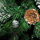 Ariv Green Pinecone Hinged Christmas Tree 6FT 1.8M Lush 1010 Tips Bushy Metal Stand Frame Hinged Branches Automatic Easy Assemble Chistmas Family Home Party Mall Store Decoration Ornaments