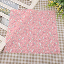 7pcs Pink Flowers Squares Cotton Fabric, Quilting Sewing Precut Material Sheet, for DIY Craft Sewing Handwork(25 * 25cm)