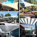 GARDEN EXPERT 23'x23' Sun Shade Sail with Grommets Large Square Canopy Shade Cover for Patio Garden Outdoor Backyard, Sand