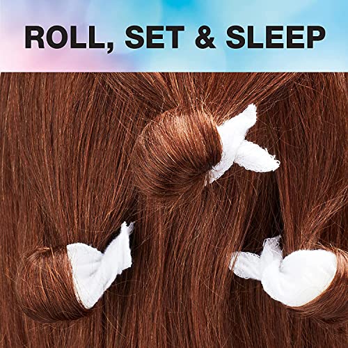 Conair Fabric Hair Curlers to Sleep In, Soft Hair Rollers for Natural Curls, White, 24 Pack