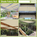 FLORALEAF 6'×25' Outdoor Shade Cloth 95% UV Block Fabric Roll for Pergola Carport Patio Deck Awning Garden Yard Balcony Backyard Privacy Screen Shade Cover