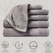 Lacoste Heritage Supima Cotton 6-Piece Towel Set, 2 Bath Towels, 2 Hand Towels, 2 Washcloths, Meteorite