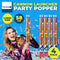 [4PCE] Party Central Party Popper, Releases Multi Coloured Confetti, Contains Non Toxic Materials and Compressed Air, Perfect For Many Celebrations (58cm)