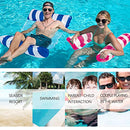 【4 Pack】 Inflatable Swimming Pool Float for Adult , 4-in-1 Multi-Purpose Pool Hammock(Hammock,Saddle,Drifter,Lounge Chair),Summer Pool Chair,Portable Water Hammock Lounge(Navy+Pink+Blue+Green)