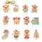 12pcs Christmas Ornaments Gingerbread Man Xmas Tree Decorations Christmas Stocking Plastic Figurines Ornaments with Sugar Cookie House for Christmas Tree Hanging Party Ornaments DIY Decor 7.5cm Tall