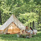 S'more Bello 4-Person Canvas Camping Tent, 4-Season Bell Tent Yurt Tent, Waterproof and Windproof Glamping Tent, Hot Tent with Stove Jack, Ideal for Family Camping, Hiking, Backpacking