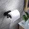 Black Toilet Paper Holder Wall Mount - Adhesive Paper Towel Holder 5 inch 304 Stainless Steel for Bathroom