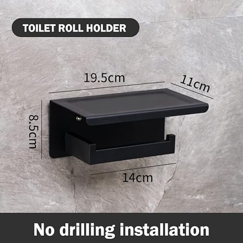 Stainless Steel Paper Towel Holder, Adhesive Toilet Roll Holder, Wall Mounted Toilet Paper Holder, No Drilling Required, Suitable for Bathroom Kitchen Hotel.