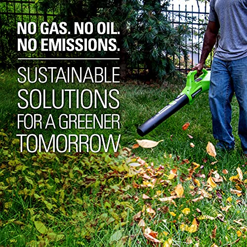Greenworks 24V (90 MPH / 320 CFM / 125+ Compatible Tools) Cordless Axial Leaf Blower, Tool Only