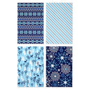 Hallmark Medium Boxes with Lids (12 Shirt Boxes, 4 Designs: Snowflakes, Stripes, Sweater Pattern, Reindeer) for Christmas, Hanukkah, Holiday Parties, Hostess Gifts