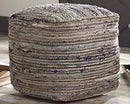 Ashley Furniture Signature Design - Absalom Pouf - Comfortable Ottoman & Footrest - Natural