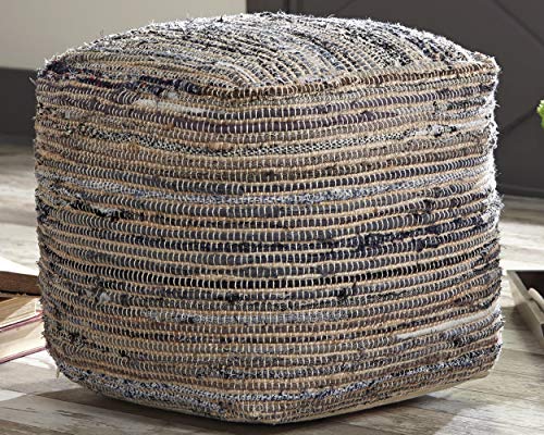 Ashley Furniture Signature Design - Absalom Pouf - Comfortable Ottoman & Footrest - Natural