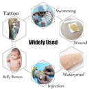 100 Pieces Transparent Stretch Adhesive Bandage, BetterJonny Waterproof Clear Protective Adhesive Bandages Disposable Stretch Bandage Dressing Tape for Swimming and Shower (10X10cm)