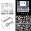 Nuts, 210pcs M2 304 Stainless Steel Cup Head Hex Socket Bolt Screws Nuts Assortment Kit with Box embedded nuts Hex Socket Screw