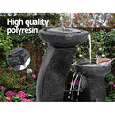 Gardeon Solar Power Fountain Water Feature Three-Tier Bird Bath with 3W Solar Fountains Water Pump for Outdoor and Garden