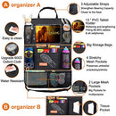 Car Backseat Organizer for Kick Mat, Extended Size and Larger Pockets Car Back Seat Protector with 11.5" Screen Tablet Holder + 19 Storage Pockets for Toy Bottle Tissue Box Travel Accessories (2 Pack)