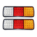 Elinz 2x LED Tail Lights Reverse Indicator Brake Trailer Truck Caravan UTE 12V 75 LEDs ADR Approved IP67 Hermetically Sealed PC Lens ABS Body