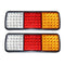 Elinz 2x LED Tail Lights Reverse Indicator Brake Trailer Truck Caravan UTE 12V 75 LEDs ADR Approved IP67 Hermetically Sealed PC Lens ABS Body