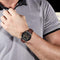 LIGE Mens Watches Chronograph Leather Waterproof Analogue Quartz Stainless Steel Business Classic Men's Wrist Watches, Black Brown, bracelet