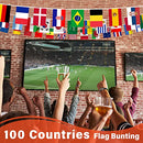 100 Countries String Flag, 82 ft International Flags Bunting Banner, World Flag Banner Decoration for School, Sports Events, Grand Opening, Party