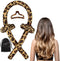 Heatless Curling Rod Headband, IEIAOLY No Heat Curlers Hair Rollers to Sleep in Curl Ribbon with Scrunchies Hair Clips Overnight Hair Curlers for Women Long Hair Styling Tools hair rollers (Leopard)