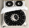 Sun and Moon Queen Size Duvet Cover Set by Ambesonne, Vintage Dotted Floral Motifs Celestial Figures Constellations Zodiac Signs, Decorative 3 Piece Bedding Set with 2 Pillow Shams, Black Beige
