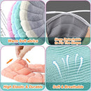 Reginary 16 Pcs Thicker Toilet Seat Cover Pads Bathroom Soft Toilet Seat Warmer Stretchable Washable Fibre Cloth Toilet Seat Cushion Cover Toilet Seat Cover, Easy Installation