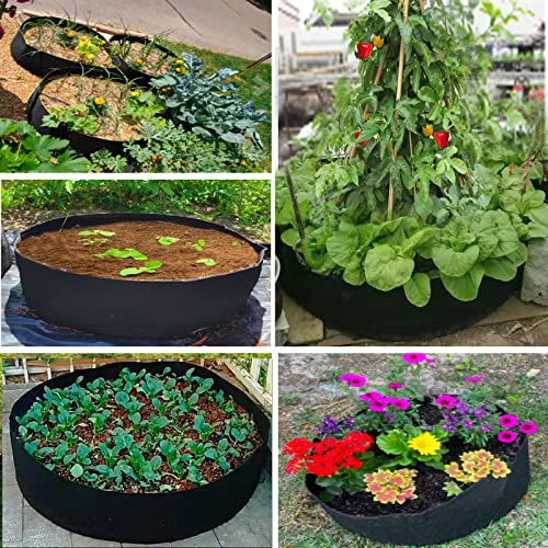 ZtohPyo Fabric Raised Garden Bed, 50 Gallon Heavy Duty Large Plant Grow Bags, Durable Aeration Garden Bags Potato Planter Bags to Grow Vegetables Outdoor.