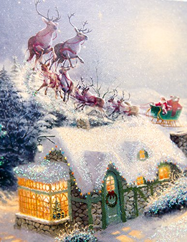 Hallmark Christmas Boxed Cards (Thomas Kinkade Santa. 16 Cards and 17 Envelopes)