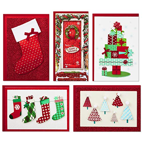 Hallmark Boxed Handmade Christmas Cards Assortment (Set of 24 Special Holiday Greeting Cards and Envelopes) (1XPX5156)