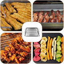 2 Piece Stainless Steel Air Fryer Basket for Oven, Crisper Tray and Basket for Oven 32 x 22 CM, Oven Air Fry Mesh Basket Set, Air Fryer Oven Basket for Fries/Bacon/Chicken(Silver)