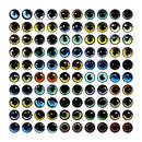 100PCS Eyes Glass Cabochon for Clay Doll Making Sculptures Props Craft DIY Findings Jewelry Making