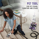Hoover SmartWash Pet Automatic Carpet Cleaner with Spot Chaser Stain Remover Wand, Shampooer Machine for Pets, with Storage Mat, FH53050, Purple