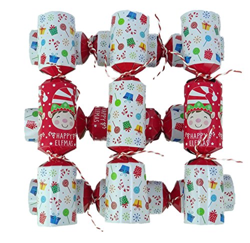 Toyland Pack of 6 - Pin The Nose On The Elf Game Christmas Crackers - Novelty Christmas Crackers