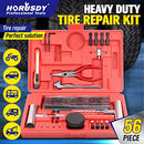 HORUSDY 56-Piece Tyre Puncture Repair Kit, Heavy Duty Tire Tube Recovery Plugs Off Road Flat Tyre Car 4WD Motorcycle With Storage Case