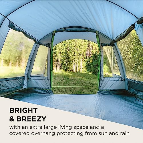 Coleman Tent Vail 4 | Family Tent for 4 Persons | Large 4 Man Camping Tent with 2 Extra-Large Sleeping compartments and Vestibule | Quick to Set up | Waterproof HH 4,000 mm