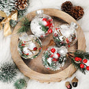 100 Set 3.15 Inch Christmas Clear Plastic Fillable Ball Ornament Set Christmas Tree Baubles Fillable Transparent DIY Acrylic Crafts Ball with Decorations for Christmas Party Holiday Home(Clear)