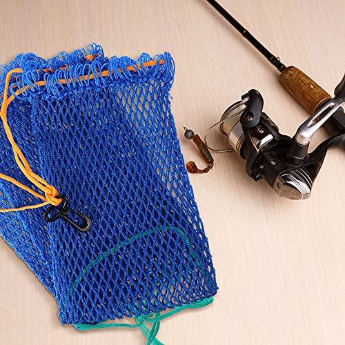 3 Pieces Crab Trap Bait Bags Outdoor Sports Style with 3 Pieces Rubber Locker for Fishing Crab Traps Catch