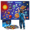 OKOOKO Solar System Felt Board Story Set 41 Pieces 43x29inch Flannel Non-Toxic Hangable with Hooks Preschool Crafts Universe Storytelling Early Learning Interactive Play Kit for Toddlers Kids